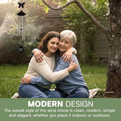 Sympathy Wind Chimes for Loss of Loved One, Memorial Gift with Soothing Tones, Bereavement Garden Decor for Healing & Remembrance, Thoughtful Outdoor Tribute