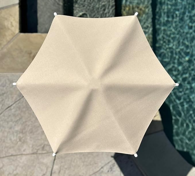 Fixed Plant Shade for Potted Plants 28" x 30" Outdoor Container Sun Shade Cover Premium Fabric Canopy with Fiberglass Frame & Soil Anchor Stripes & Solids Assembly Required
