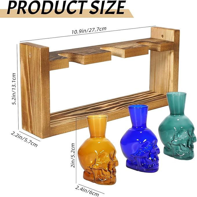Skull Plant Propagation Station with LED Lights - Halloween Decor Skull Planter, Hydroponics Pot for Office, Unique Gifts for Women & Plant Lovers(3*Mixed Color)