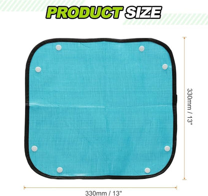 HARFINGTON 3pcs Repotting Mat 13" x 13" PE Cloth Waterproof Plant Repotting Mat Foldable Portable Gardening Potting Tray with Plastic Buckle for Indoor Plant Change Soil Watering, Blue