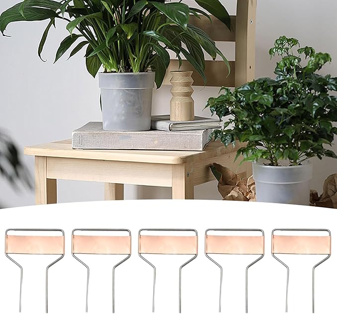 40 PCS 4 Inch Metal Plant Label Stakes, Metal Plant Labels, Copper Plant Tags with 1 Maker Pen for Flowers Vegetables Seedlings Seed