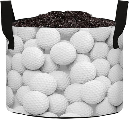 10 Gallon White Golf Balls Breathable Grow Bag Thickened Heavy Duty Plant Pot Containers with Handles for Tomato Potato Fruits Vegetables Flowers