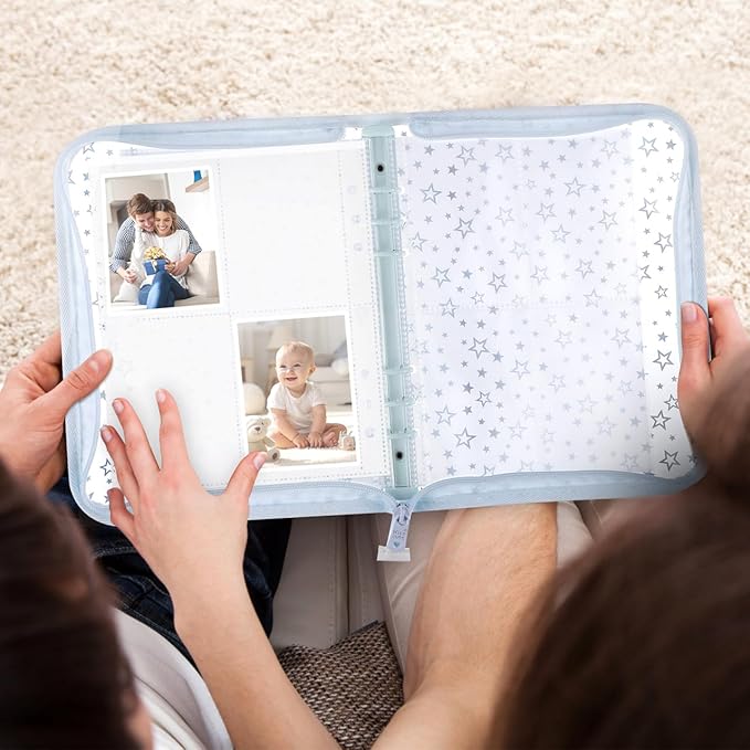 A5 Zipper Photocard Binder Album with Card Slots Large Capacity Photo Organizer for Kpop Photocard Collection and Small Keepsakes