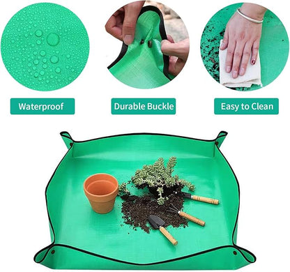 26.8" X 26.8" Repotting Mat for Indoor Plants and 5 lbs Succulent Cactus Soil Potting Mix,Perfect for Gardener
