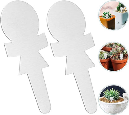 50pcs Metal Plant Label Plants Sticks Tags Gardening Labels Metal Flower Gardening Art Stainless Steel Marking Tags
