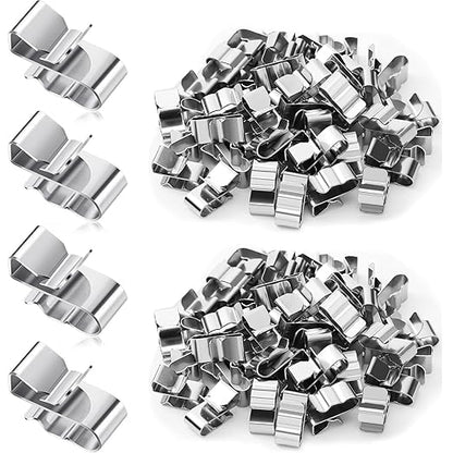 altivox Trailer Frame Wire Clips, 304 Stainless Steel Clips 200 Pcs Metal Cable Clips Double Wire Trailer Wire Clips Wire Clamps for PV Wiring Boat Cable, Boat Trailer