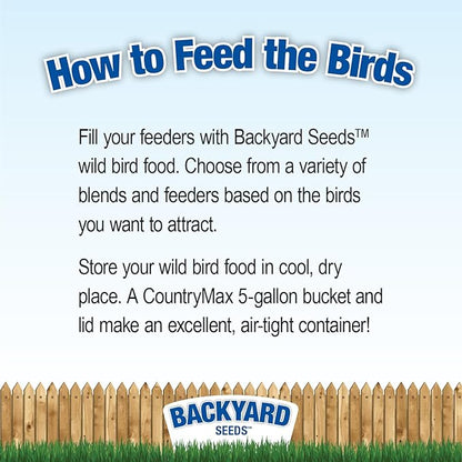 CountryMax Backyard Seeds Finch & Small Songbird Frenzy 5lbs - Premium Nyjer Thistle Seed Blend for Finch Feeders, Small Bag of Wild Bird Food