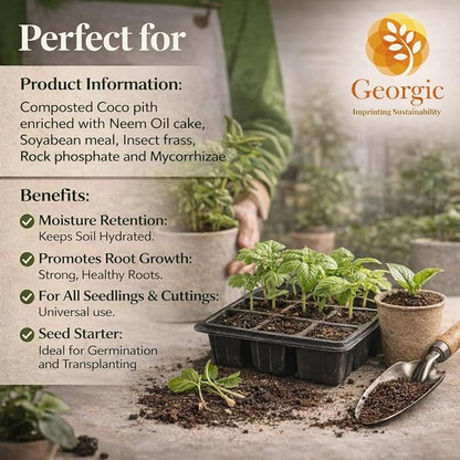Veg N Bloom Natural Potting Mix for Vegetables, Herbs, Flowers & Houseplants (1 lb)