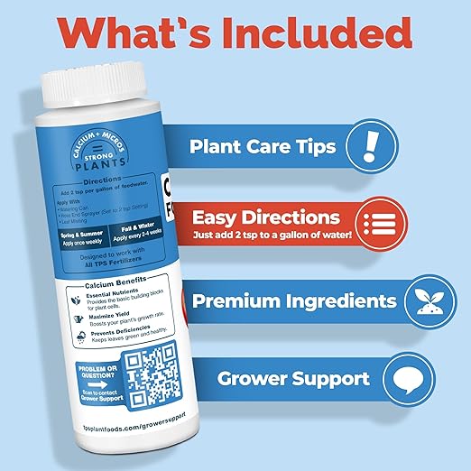 TPS NUTRIENTS Calcium for Plants – Liquid Calcium Fertilizer to Support Healthy Growth & Help Prevent Common Calcium Deficiencies, 1 Gallon