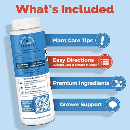 TPS NUTRIENTS Calcium for Plants – Liquid Calcium Fertilizer to Support Healthy Growth & Help Prevent Common Calcium Deficiencies, 1 Gallon