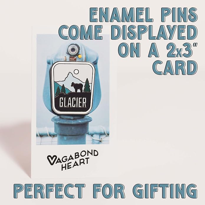 Vagabond Heart Acadia National Park Enamel Pin - Acadia Souvenir - Acadia Pin