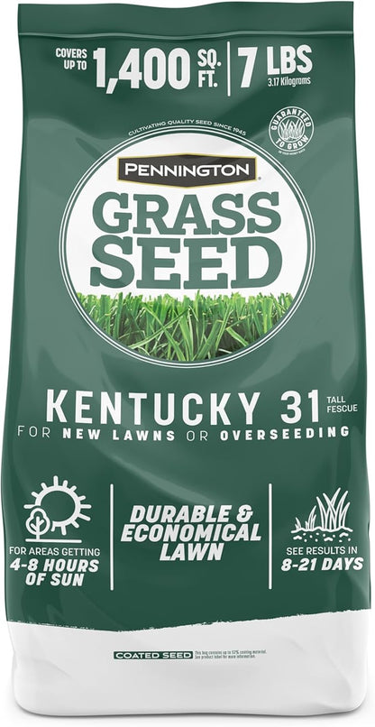 Pennington 100% Kentucky 31 Tall Fescue Penkoted Grass Seed 7 lb