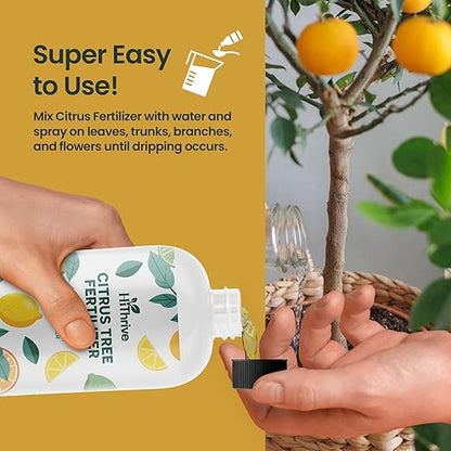 16oz Citrus Fertilizer & Fruit Tree Fertilizer - Makes 32 Gallons of Tree Food for Fruit Trees, Oranges and Other Citrus Trees, Premium Liquid Plant Food for Healthy Growth and Juicier Harvests