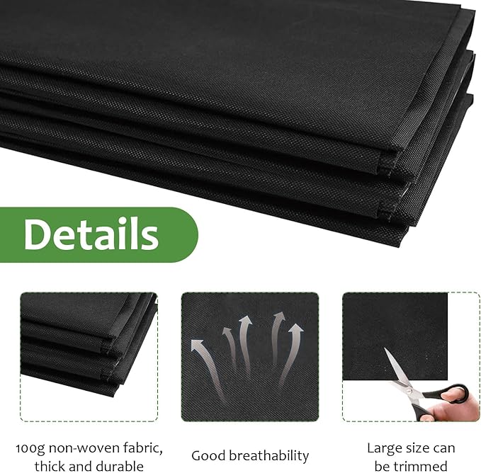 Longzhuo 63" X 83" Planter Box Liner - Non Woven Fabric for Winter Greenhouse Vegetable Gardening, Raised Garden Bed Liner, Cuttable Plant Liner with Soil Containment & Water Drainage for Flower Pots