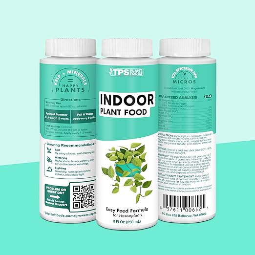 TPS NUTRIENTS Indoor Plant Food for Houseplants, Liquid Fertilizer, 32 oz (1 Quart)