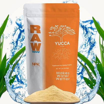 RAW Yucca Flow Water-Soluble Soil Amendment, 2oz – Promotes Water and Nutrient Absorption in Soil