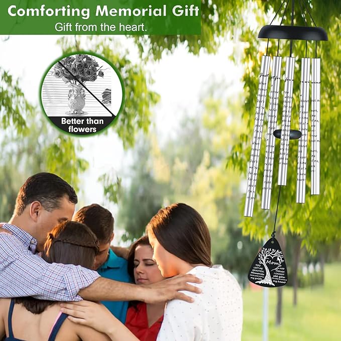 36'' Sympathy Memorial Wind Chimes for Loss of Father Sympathy Gift Remembrance Bereavement Memorial Gifts for Loss of Dad Father Loved One in Memory of Dad