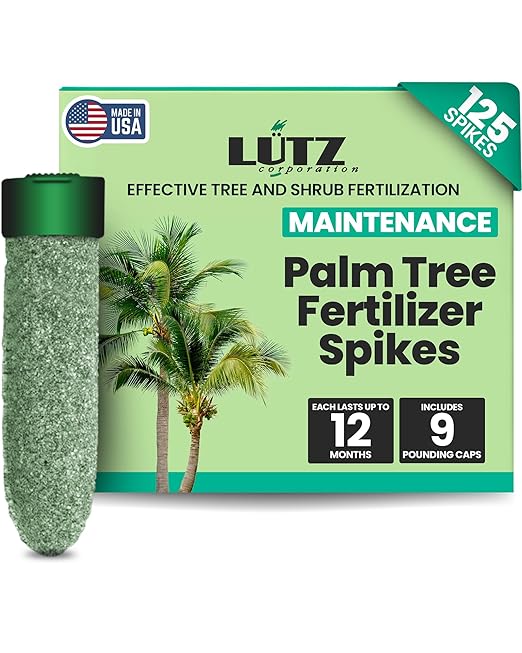 Maintenance Palm Tree Fertilizer Spikes, Pack of 125 - Fertilizer Sticks & Plant Food Spikes for Palm Trees & Ferns - Contains Manganese, Magnesium, Potassium, Sulfur, Iron, Copper