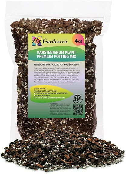 GARDENERA Monstera Peru Potting Soil - Premium Karstenianum Soil Blend - Promotes Optimal Drainage and Aeration - 4 Quart