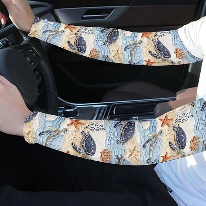 Binienty Unisex Arm Sleeves for Driving, Golf, Cycling, Sports, UV Protector Cooling Arm Sleeves Cover