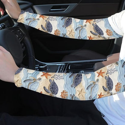 Binienty Unisex Arm Sleeves for Driving, Golf, Cycling, Sports, UV Protector Cooling Arm Sleeves Cover