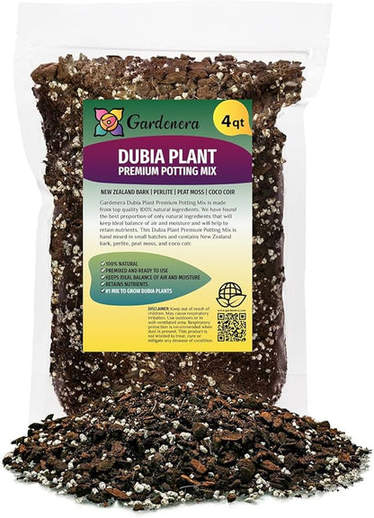 Gardenera Monstera Dubia Plant Soil Mix - Promotes Strong Root Development and Moisture Retention - 4 Quart