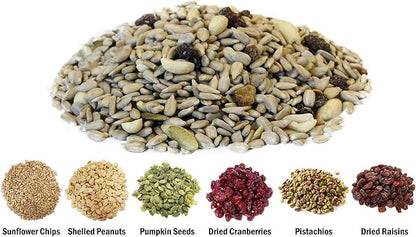 CountryMax Backyard Seeds Fruit Frenzy No-Waste Bird Seed Mix 5lbs - Premium Blend with Pumpkin Seeds, Cranberries & Pistachios, Small Bag of Wild Bird Food