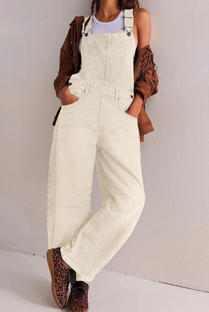 loveimgs Women Y2k Baggy Barrel Jeans Overalls Wide Leg Denim Pants Bib Overalls Jumpsuit Boyfriend Patchwork Jeans