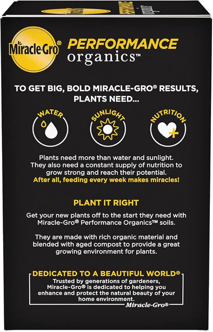 Miracle-Gro Performance Organics All Purpose Plant Nutrition, 1 lb. - All Natural Plant Food For Vegetables, Flowers and Herbs - Apply Every 7 Days For Best Results - Feeds up to 200 sq. ft.