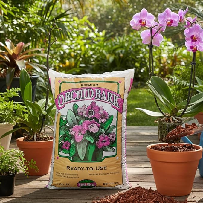 Uni-GRO Orchid Bark, Premium Fir Bark Mix, 1 Cubic Foot (28L) (29 qts), Medium Grade for Orchids and Tropical Plants