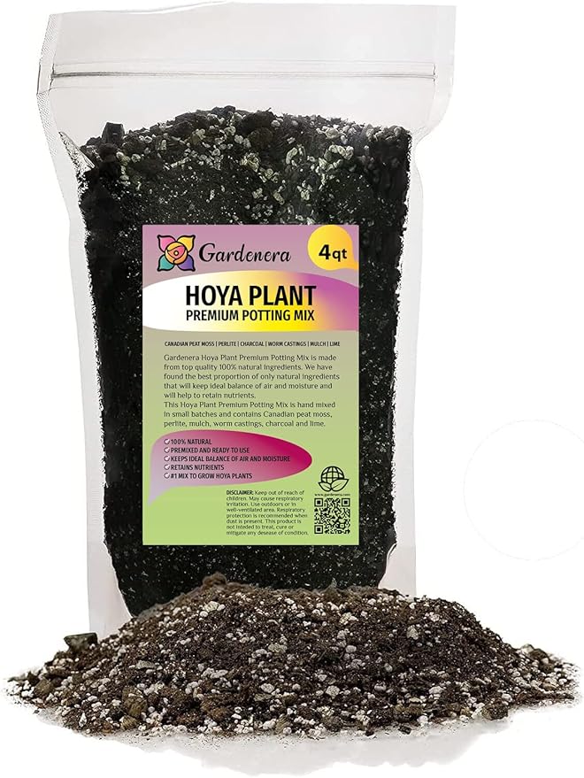 Premium Potting Mix for Hoya Plants by Gardenera - Promote Strong Root Systems and Optimum Nutrient Uptake - 4 Quart