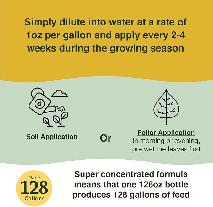 Farmer’s Secret Soil Revitalizer (128oz) - Organic (OMRI Listed) Beneficial Soil Booster - Activated Humic Acid - Liquid Compost Soil Amendment