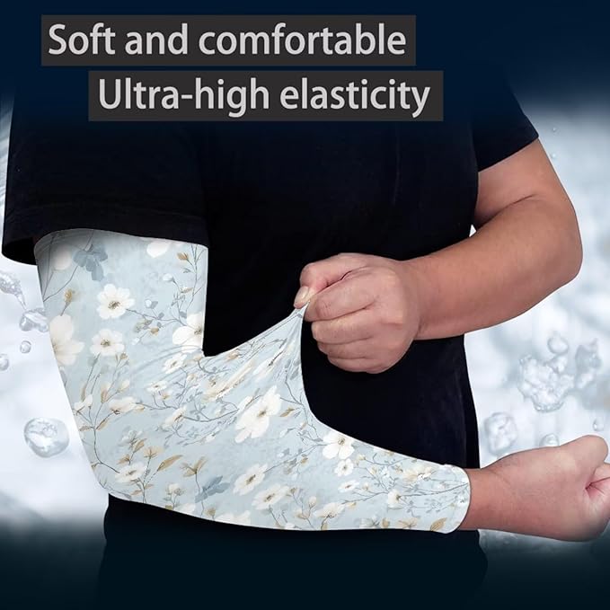 Binienty Unisex Arm Sleeves for Driving, Golf, Cycling, Sports, UV Protector Cooling Arm Sleeves Cover