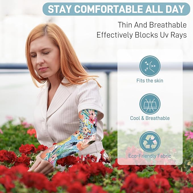 Gardening Sleeves for Women Farm Sun Protection Thorn Proof Cooling Arm Sleeves to Cover Arms for Garden Sports
