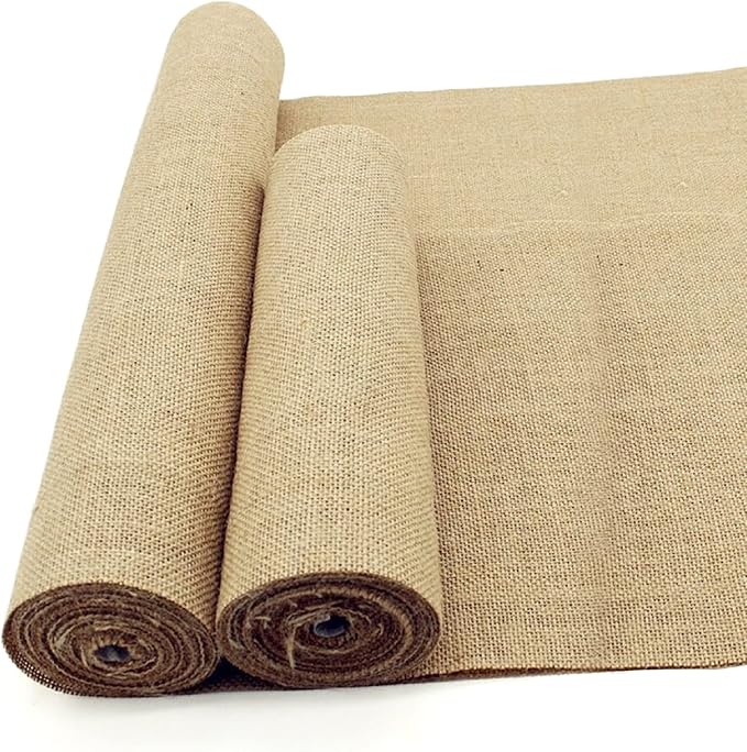 Agfabric 64 inch x50 Feet Garden Burlap Fabric Roll, Burlap Tree Wrap,Multipurpose High Density Natural Jute Material for Gardening,Aisle Runner,Crafts,Weed Barrier