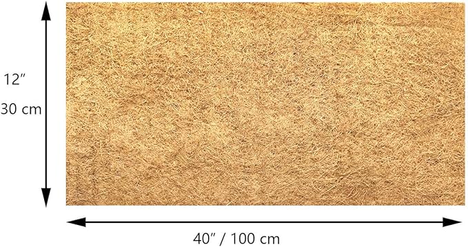 12x40 inch Natural Coco Liner Roll Coconut Coir Liner Sheets Coco Mat for Planter Window Box Flower Basket Garden Decoration Animal Pet Pad