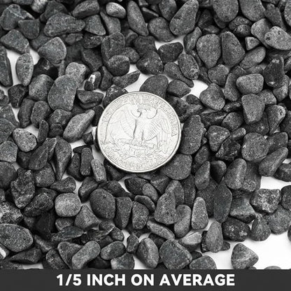 Onlyfire 2lb Gray Bean Pebbles, 1/5" Natural Decorative River Rocks for Plants, Vases, Aquarium, Succulents and Outdoor Garden Landscaping