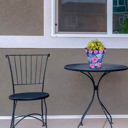 Briarwood Lane Pink and Blue Tropical Small Planter