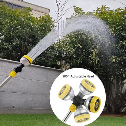 17.5" Multi-Pattern Watering Wand with Thumb Control & 180° Rotating Nozzle | 8 Spray Modes for High-Pressure Cleaning, Pet Bathing, Gardens, Hanging Baskets | Fits Standard Garden Hoses