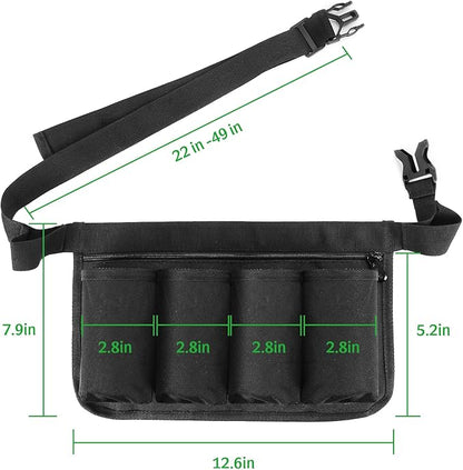 Tool Pouch, Waist Tools Bag Belt, Bottle Holster, Heavy Duty Working Tool Apron for Janitorial, Custodial, Housekeeping, Cleaning (F)