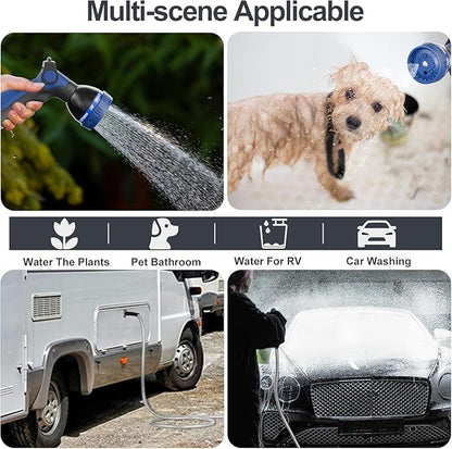 SPECILITE 1/2" 304 Stainless Steel Garden Hose, 50FT Water Pipe with Heavy Duty Metal Nozzle for Yard, Outdoor, Lawn - Flexible, Never Kink & Tangle, Puncture Resistant