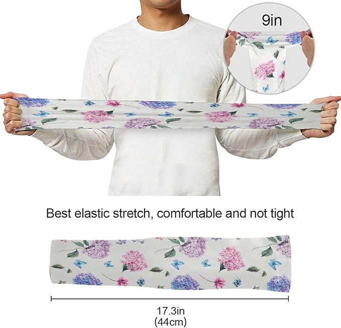 Wamika Gardening Sleeves Spring Globe Daisy Flowers Farm Sun Protective Arm Sleeves with Tumb Hole