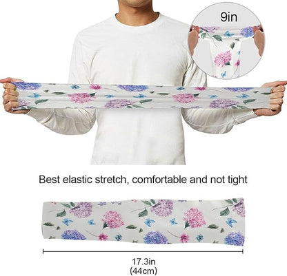 Wamika Gardening Sleeves Spring Globe Daisy Flowers Farm Sun Protective Arm Sleeves with Tumb Hole