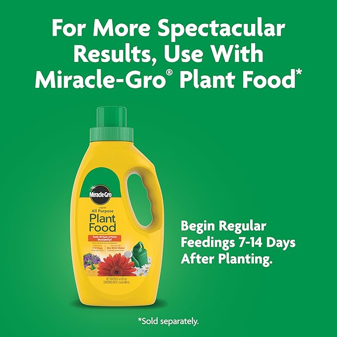 Miracle-Gro Quick Start Planting and Transplant Starting Solution, For Flower and Vegetable Plants, Concentrate Mix with Water, 48 oz.