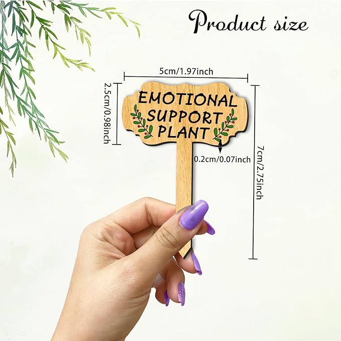 arricraft 15 Pcs Funny Plant Labels, Wooden Herb Markers Flowers T Type Tags Garden and Greenhouse Labels with Printed Words Garden Tags for Indoor and Outdoor Potted Used to Distinguish Potted Plants