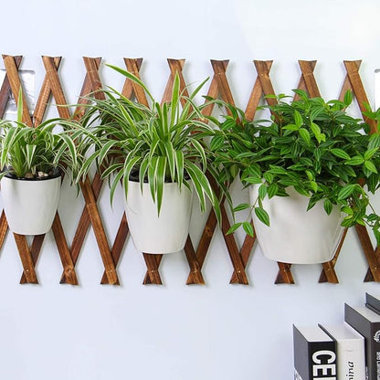 3 Packs 7.3" Plastic Self Watering Pots Wall Hanging Planters Wall Mounted Wicking Flower Pots for Indoor and Outdoor African Violet, Ocean Spider Plant, Orchid, White