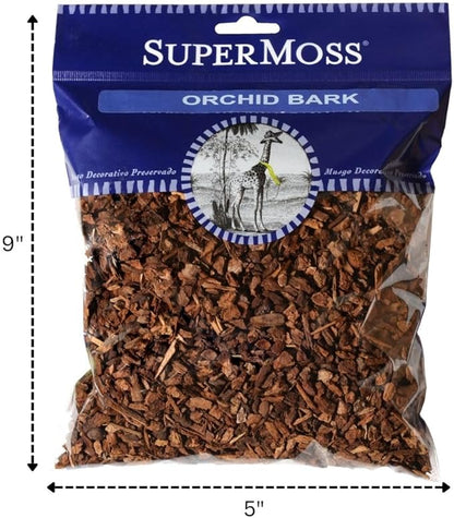 SuperMoss (23108) Orchid Potting Bark, 100% Natural Douglas Fir Bark, 1/4", 80.75 Cu. in.