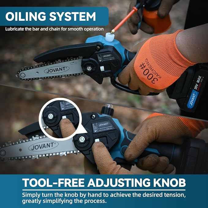 Cordless Pole Saws for Tree Trimming,2-In-1 Mode Cordless Pole Saw for Cutting Branches and Wood,with Portable Bag and 2-20V 4A Battery