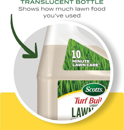 Scotts Turf Builder Liquid Lawn Food Plus Weed Control - Weed and Feed Spray, Controls Dandelions, Clover, and Others as Listed, 32 fl. oz.