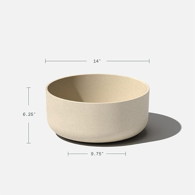 Veradek Mason Series Kona Bowl Planter - Round Planter for Indoor or Outdoor Tabletop/Balcony | Durable Plastic-Stone Composite Material | Modern Décor for Flowers, Succulents, Small Plants